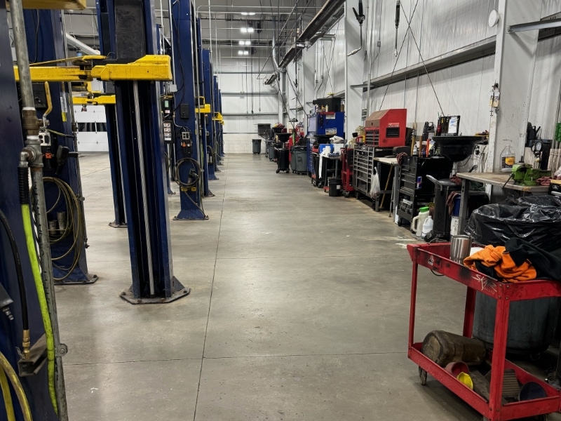 clean factory floor interior