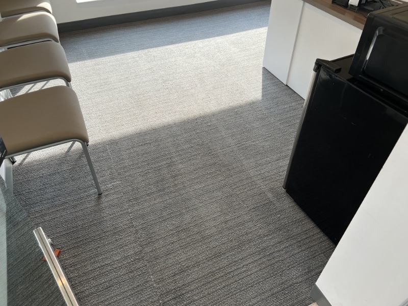 clean carpeted office floor
